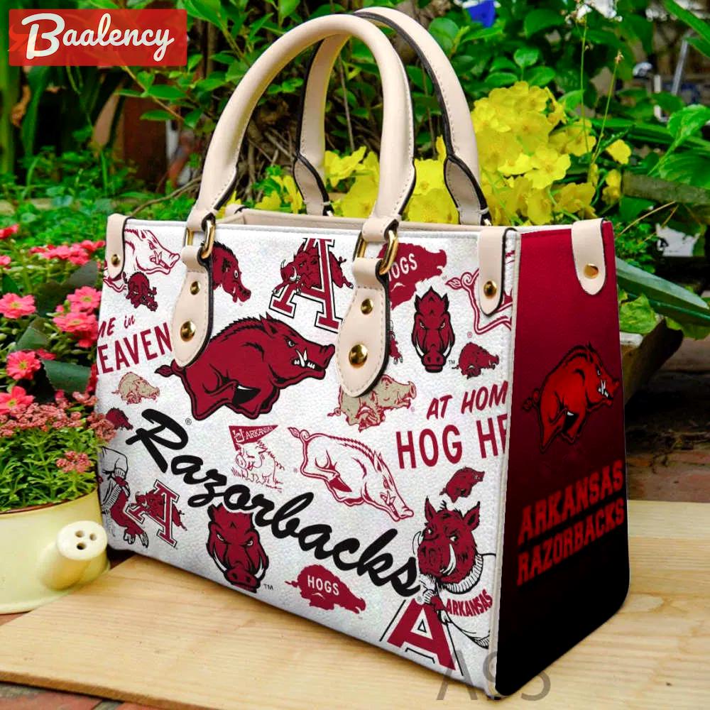 Arkansas razorbacks leather  handbag gift for  women 3058 Women Leather Hand Bag