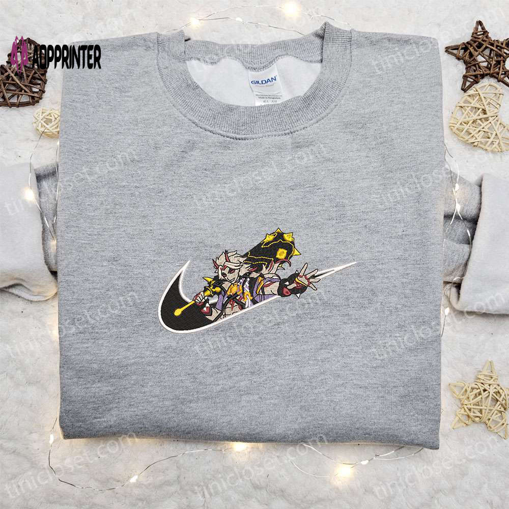 Arrataki itto x nike game embroidered sweatshirt genshin impact shirt nike inspired tee Embroidered Shirt
