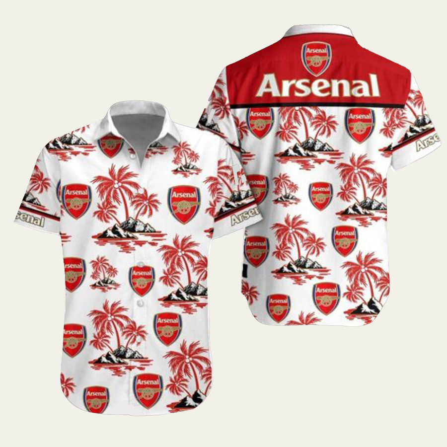 Arsenal fc tropical easy breezy hawaiian shirt Hawaii Shirt Shorts & Flip Flops