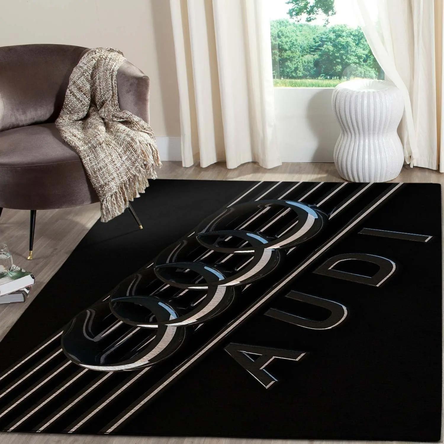 Audi logo supercars area rugs living room carpet fn151203 rug regtangle Rectangle Rug
