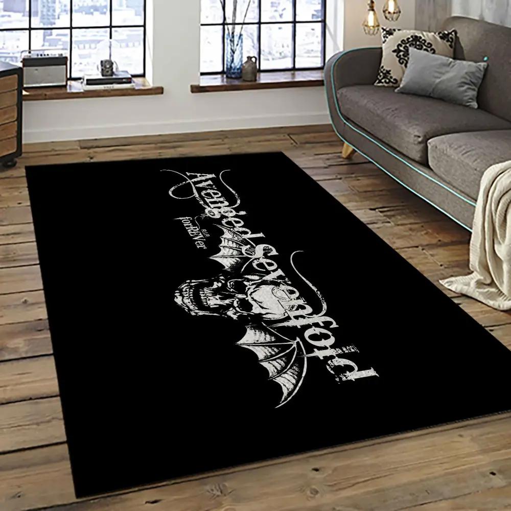Avenged sevenfold heavy metal band music metalheads carpet area rug home decor best gift for friends as10 Rectangle Rug