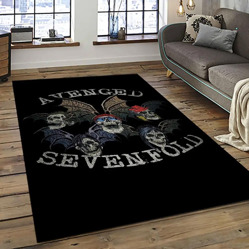 Avenged sevenfold heavy metal band music metalheads carpet area rug home decor best gift for friends as18 Rectangle Rug