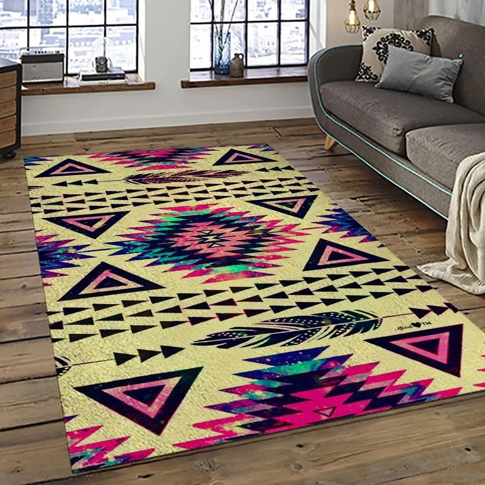Aztec southwestern geometric shape pattern carpet area rug best gift for home decor event gift asg100 Rectangle Rug