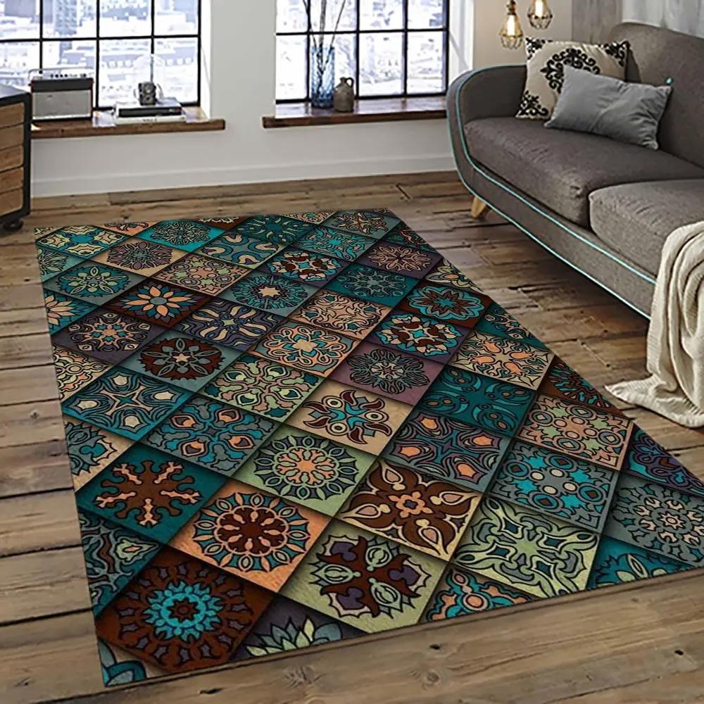 Aztec southwestern geometric shape pattern carpet area rug best gift for home decor event gift asg15 Rectangle Rug