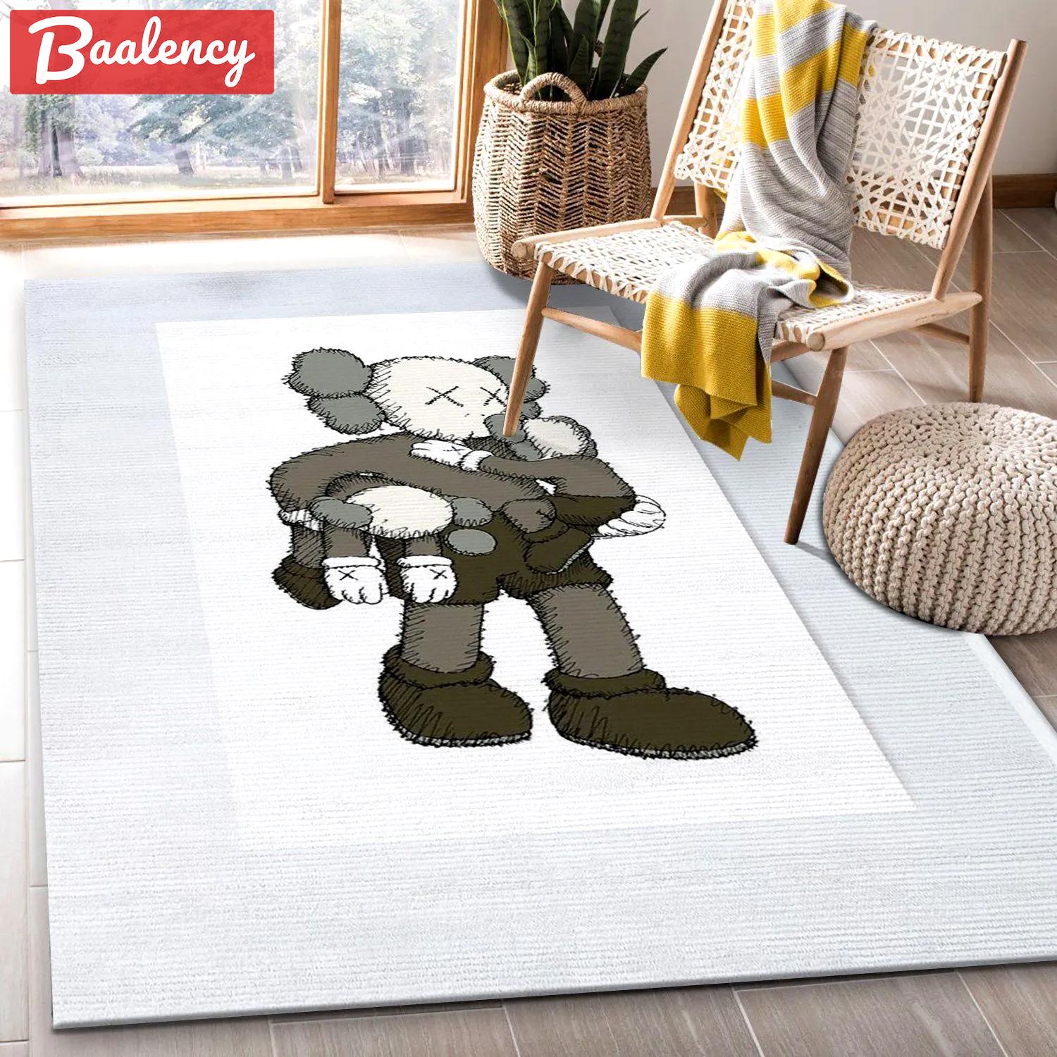 Baby kaws logo type 94. Upgrade Your Living Room with Luxury Home Decor: Area Carpets, Floor Decor, Door Mats, and Hot Gift Items with style a High-End Fashion Brand Rectangle Rug