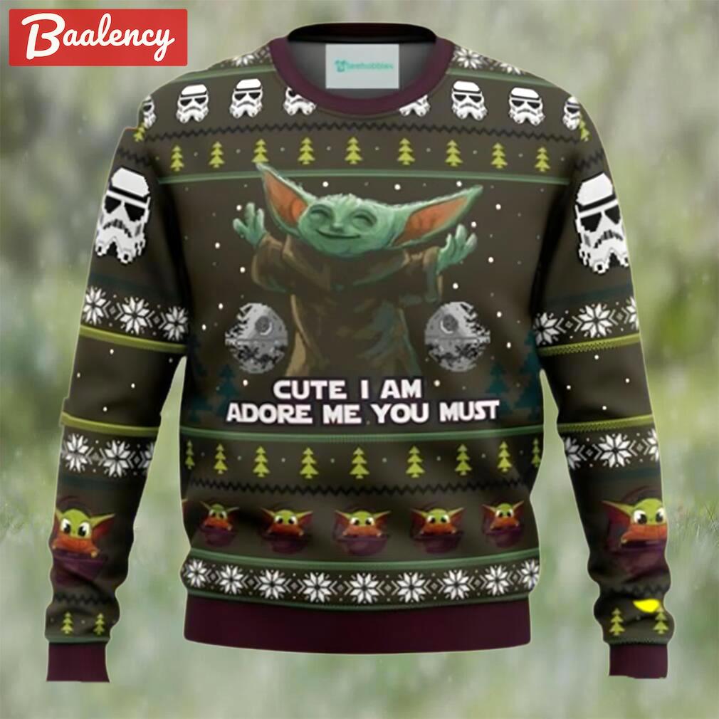 Baby yoda cute mandalorion star wars ugly christmas sweater Christmas Ugly Sweater
