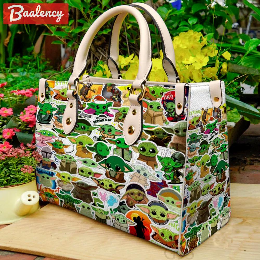 Baby yoda lover leather bag for women gift 4064 Women Leather Hand Bag