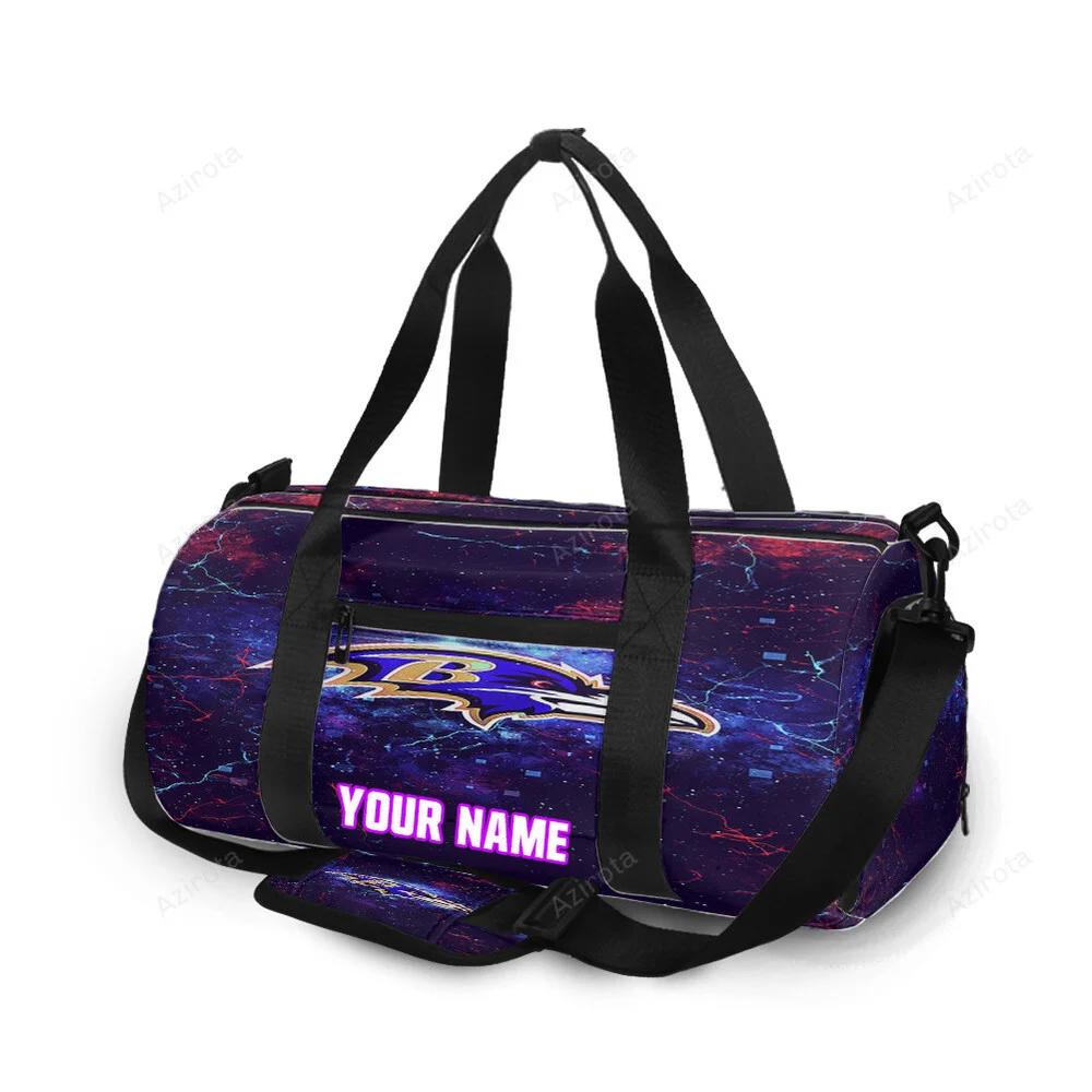 Baltimore ravens logo splash personalized name travel bag gym bag 1957 Travel Bag