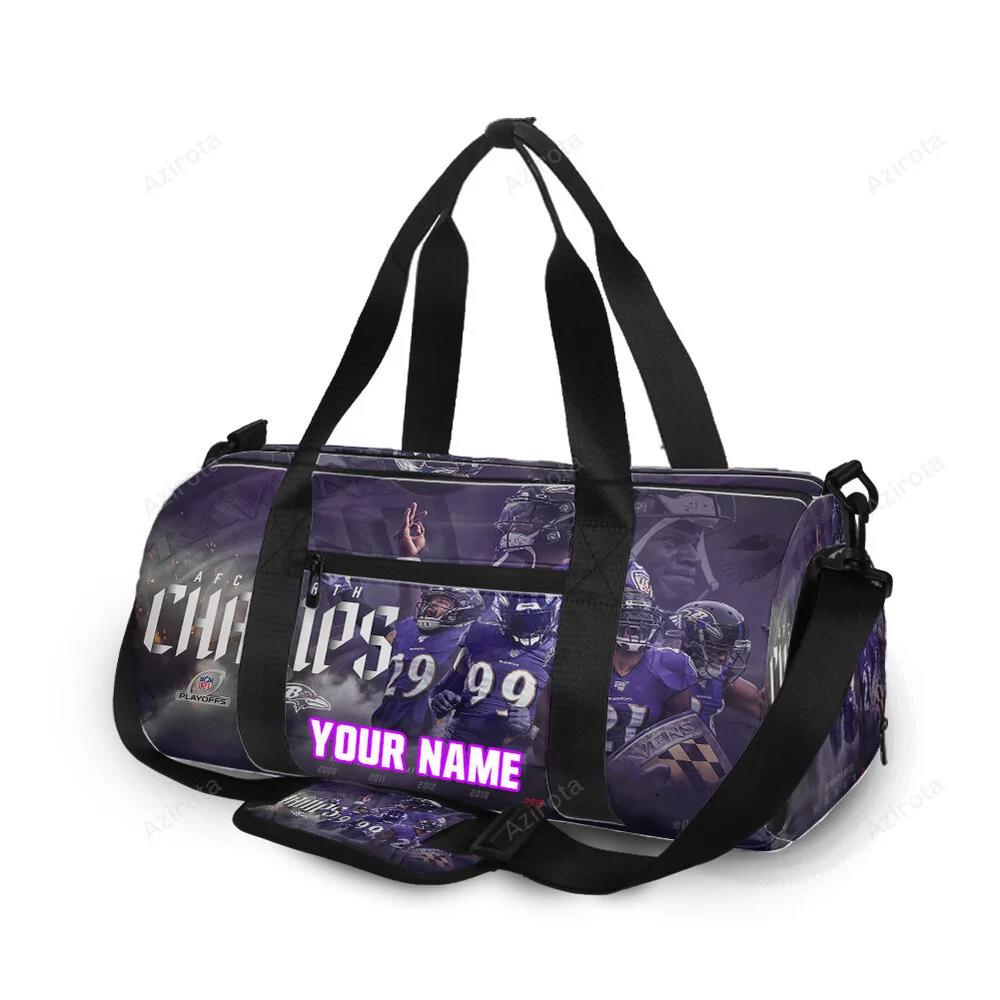 Baltimore ravens team19 personalized name travel bag gym bag 119 Travel Bag