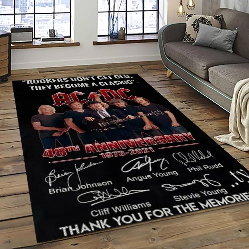 Band ac/dc music carpet rectangle area rug for living room bedroom decor acdc34 Rectangle Rug