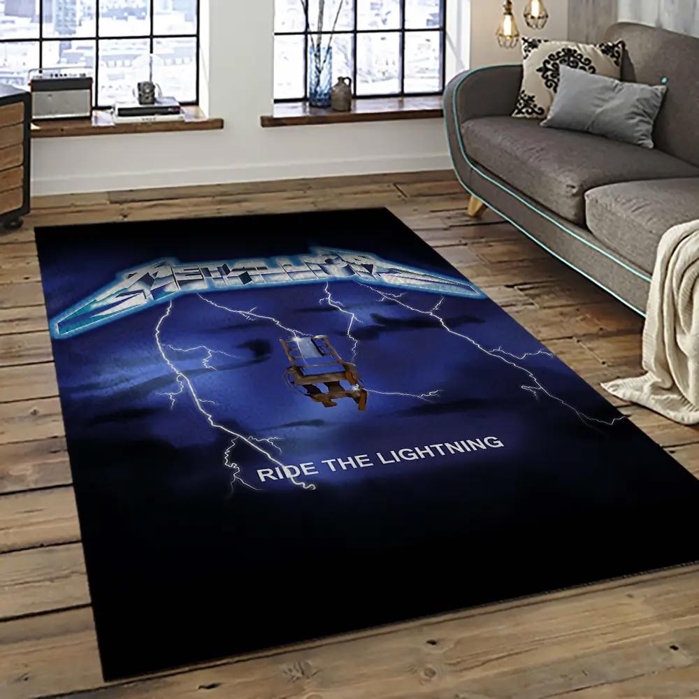 Band metallica music carpet rectangle area rug for living room bedroom decor ma84 Rectangle Rug