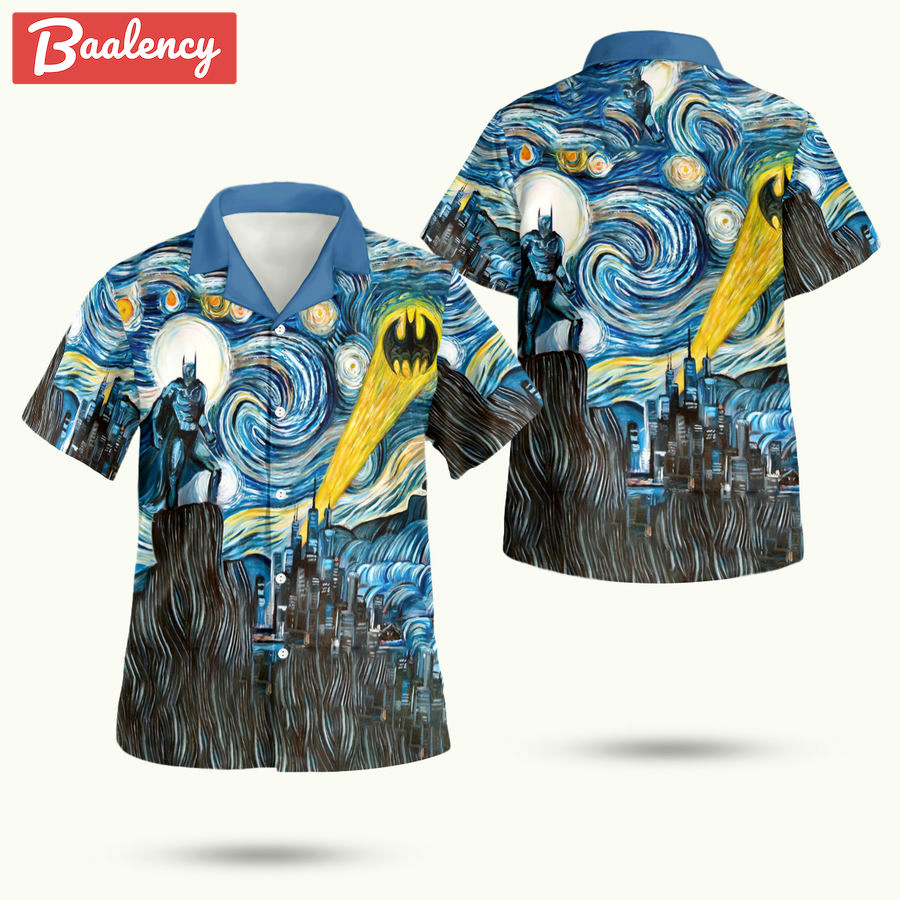 Batman starry night hawaiian shirt Hawaii Shirt Shorts & Flip Flops