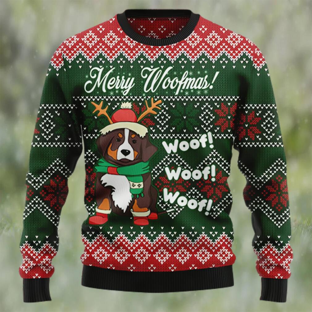 Bernese mountain dog woofmas ugly christmas sweater Christmas Ugly Sweater