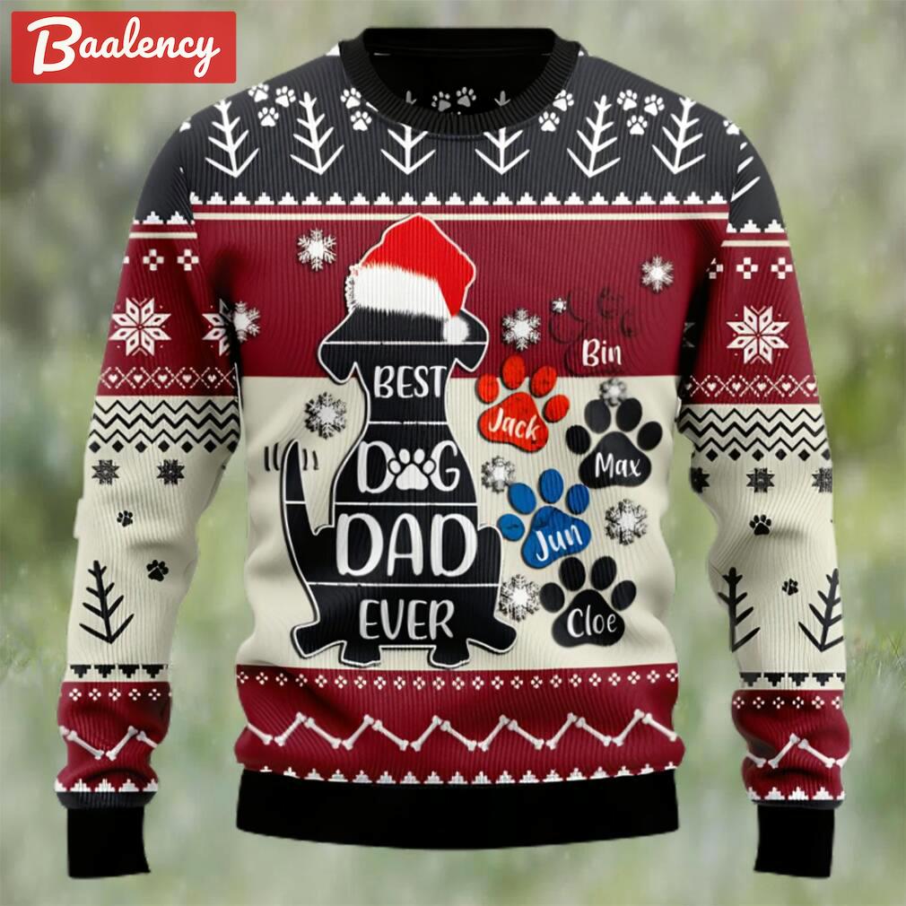 Best dog dad ever ugly christmas sweater Christmas Ugly Sweater