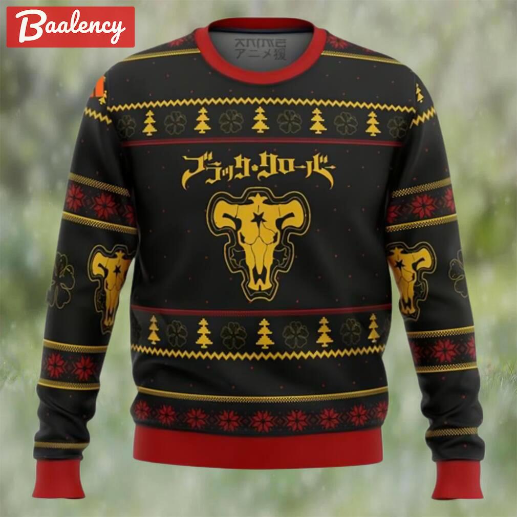 Black clover bulls ugly christmas sweater Christmas Ugly Sweater