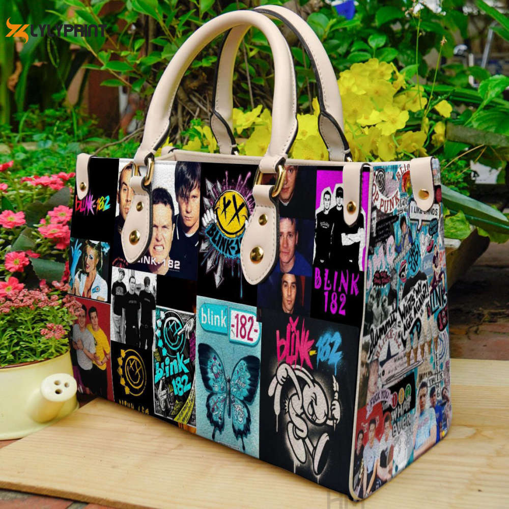 Blink 182 leather handbag gift for women 735 Women Leather Hand Bag