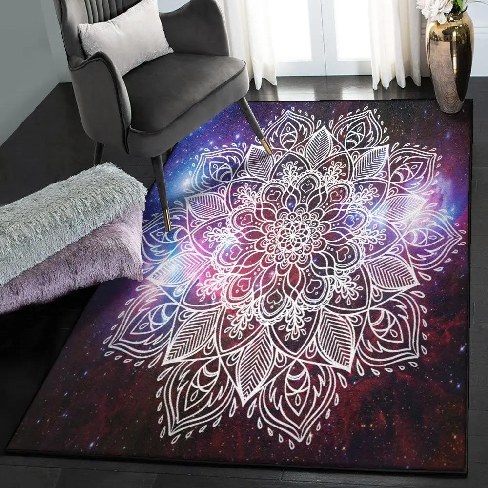 Bohemian mandala modern area rugs, mandala rug Rectangle Rug