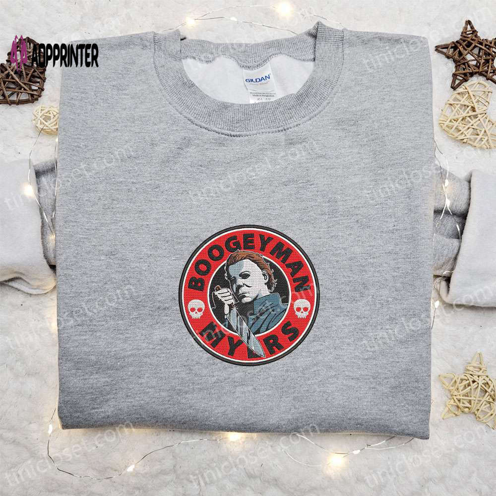 Boogeyman myers embroidered shirt: rise of horror movie apparel perfect halloween gift Embroidered Shirt