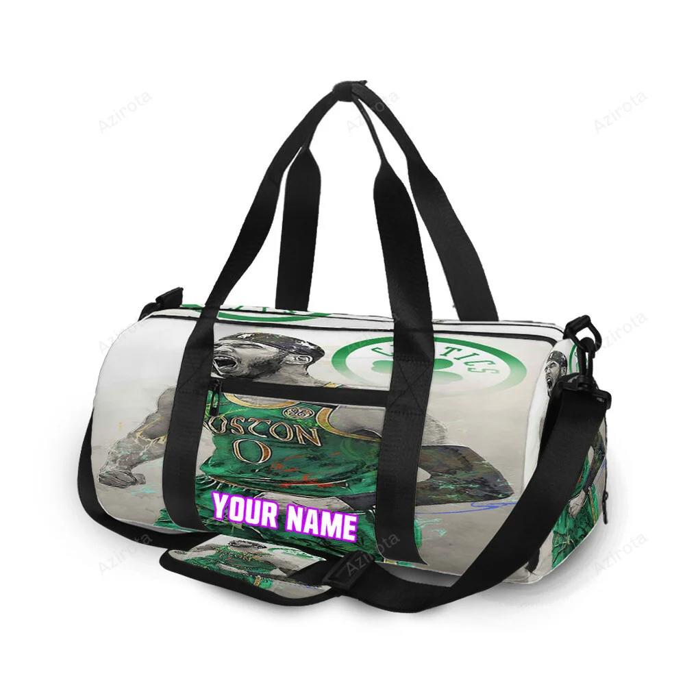Boston celtics jayson tatum colorwater personalized name travel bag gym bag 911 Travel Bag