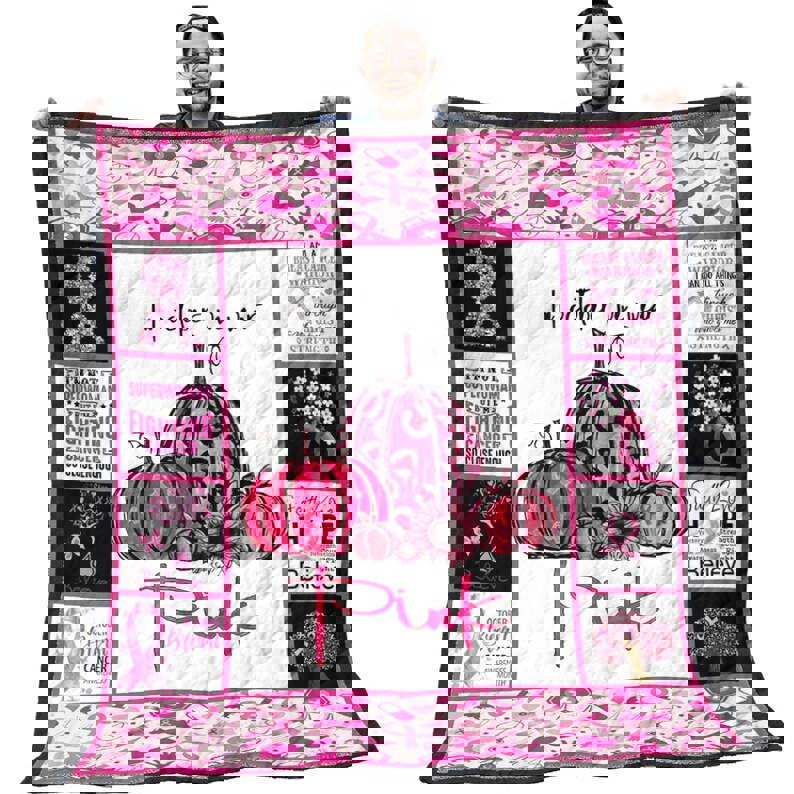 Breast cancer blanket - october breast cancer awareness month quilt blanket - best gift for cancer patient Quilt Blanket
