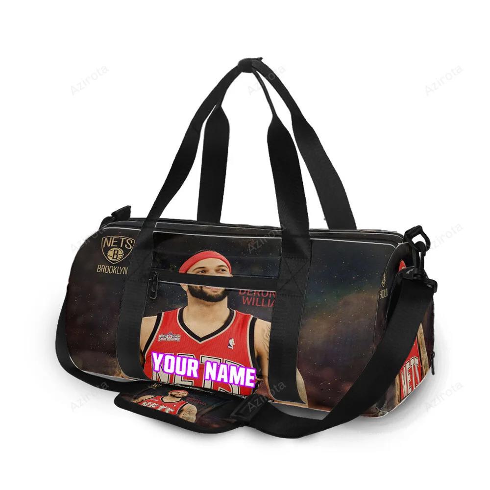 Brooklyn nets deron williams2 personalized name travel bag gym bag 1439 Travel Bag