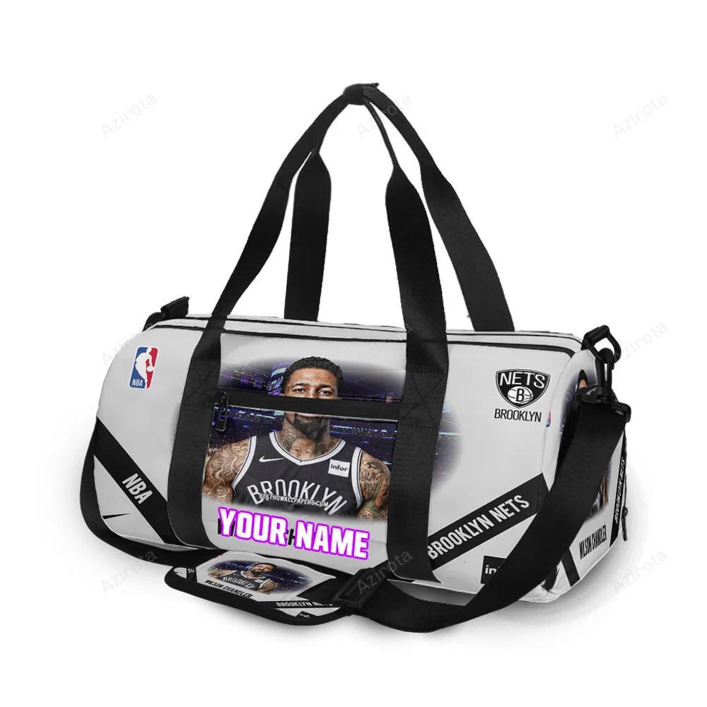 Brooklyn nets wilson chandler1 personalized name travel bag gym bag 1504 Travel Bag