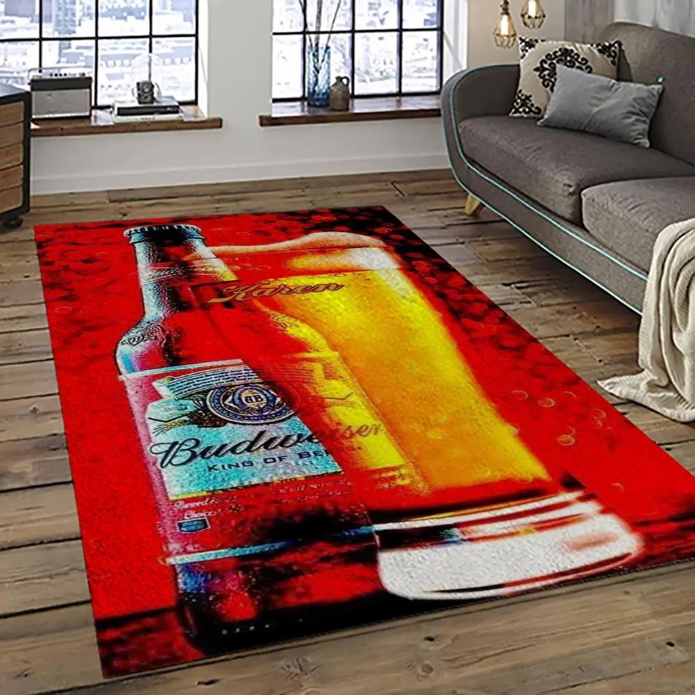 Budweiser american style beer retangle carpet area rug home decor gift best present for friends bw2 Rectangle Rug