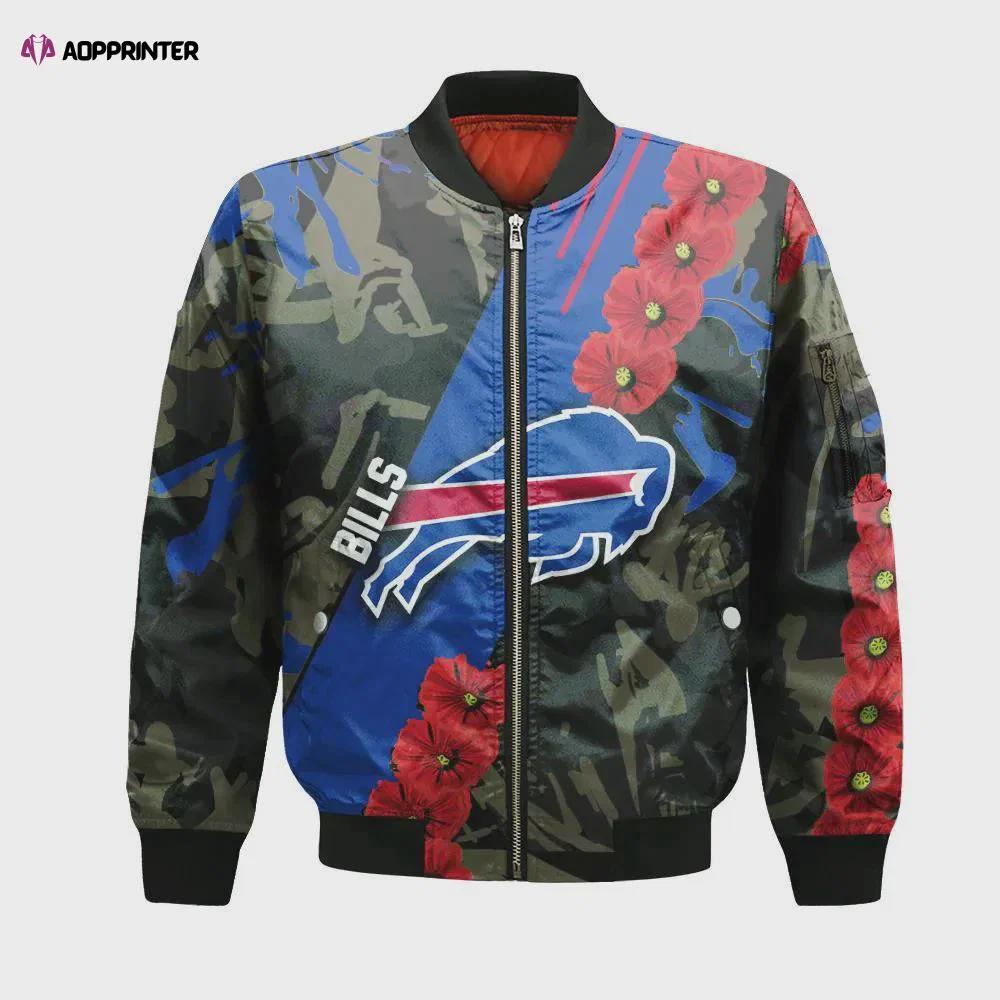 Buffalo bills bomber jacket 3d printed sport style keep go on Bomber Jacket