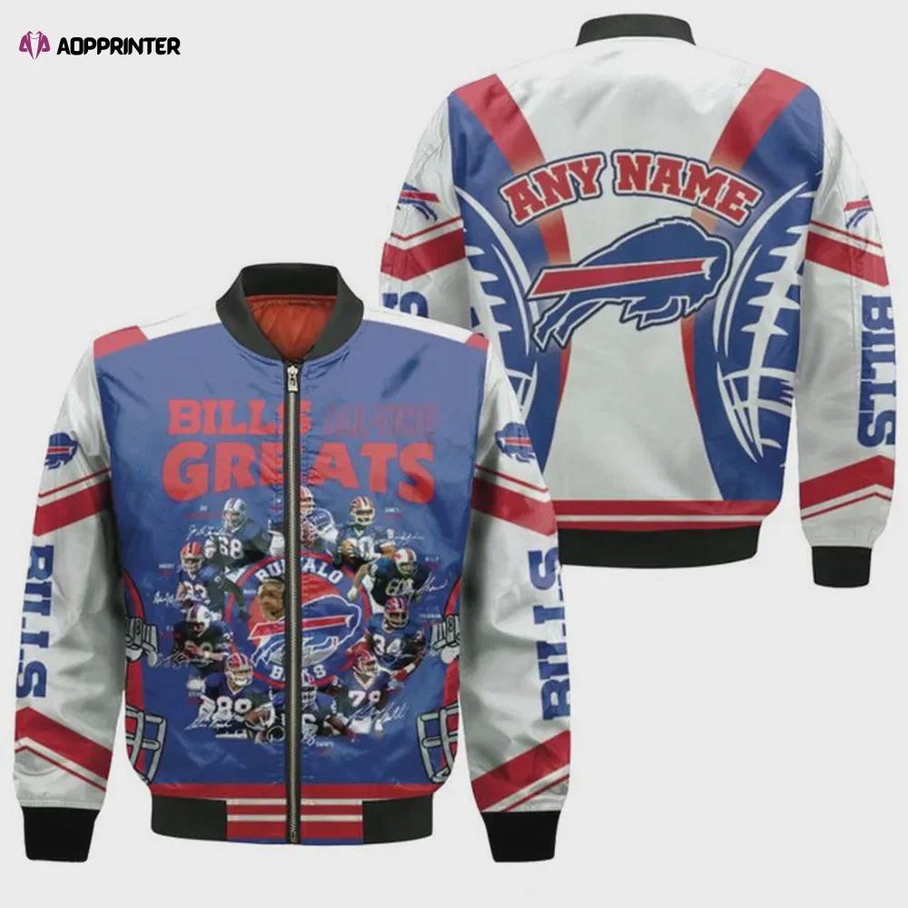 Buffalo bills champions bills with custom name pattern bomber jacket Bomber Jacket