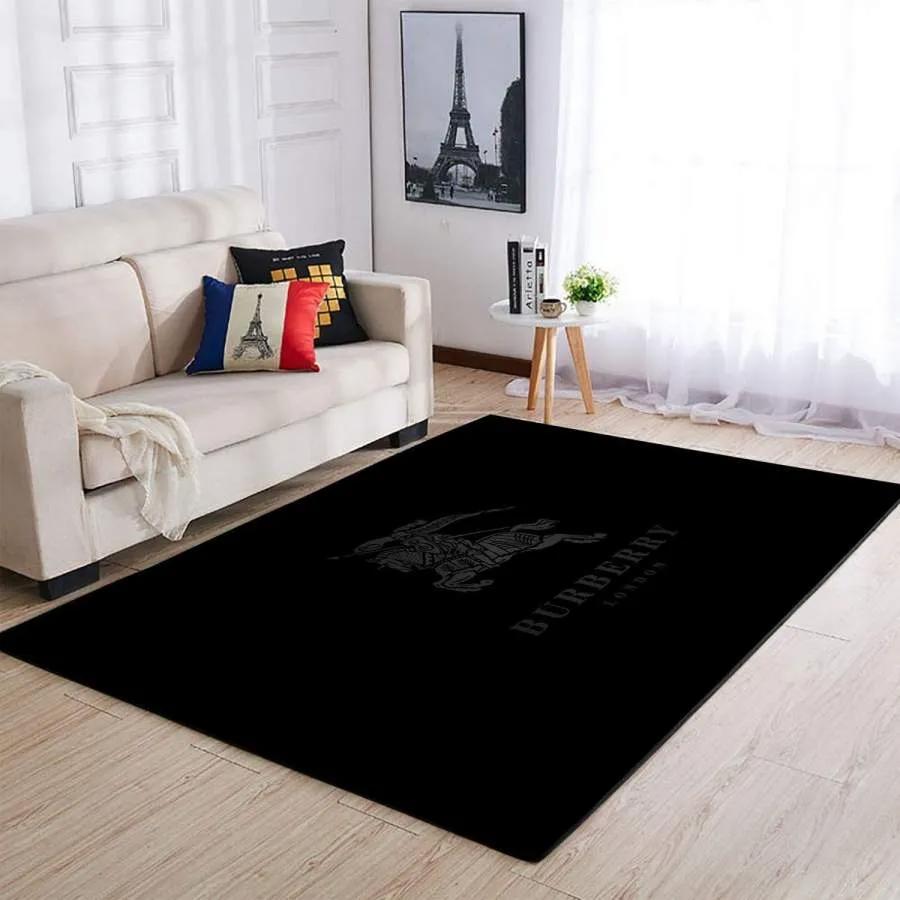 Burberry black logo type 232. Upgrade Your Living Room with Luxury Home Decor: Area Carpets, Floor Decor, Door Mats, and Hot Gift Items with style a High-End Fashion Brand Rectangle Rug