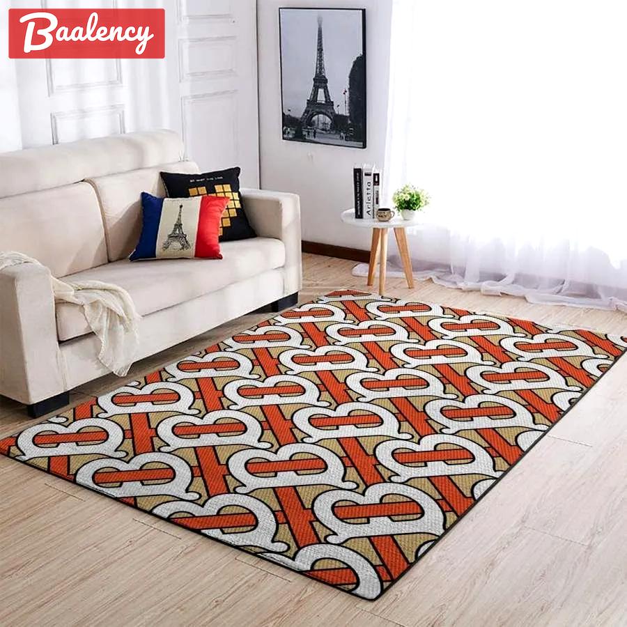 Burberry england logo type 227. Upgrade Your Living Room with Luxury Home Decor: Area Carpets, Floor Decor, Door Mats, and Hot Gift Items with style a High-End Fashion Brand Rectangle Rug