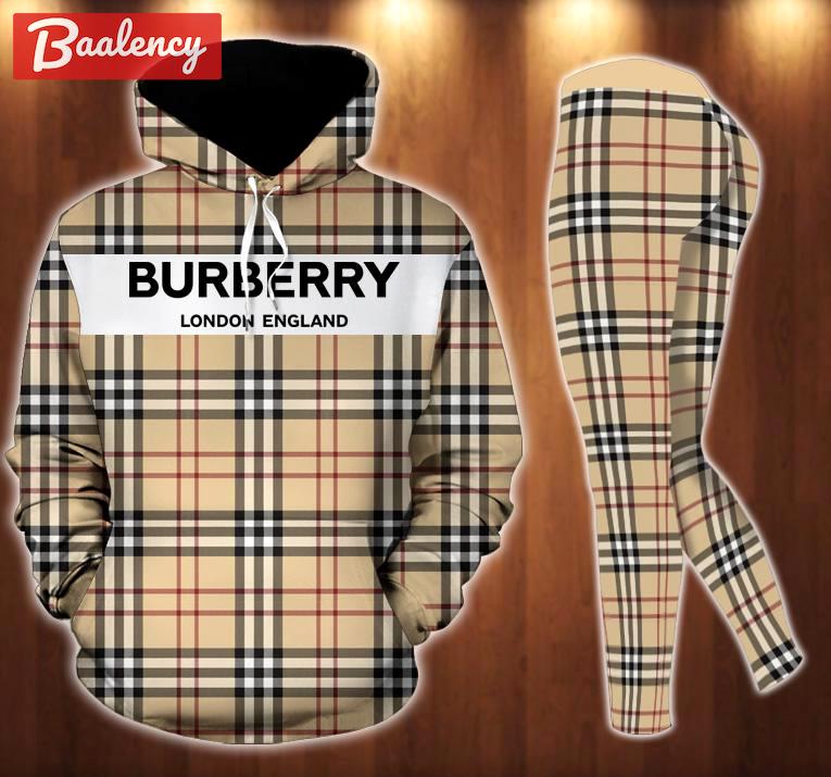Burberry hoodie leggings luxury brand clothing clothes outfit for women 133 hcst 68 Hoodie Leggings Set