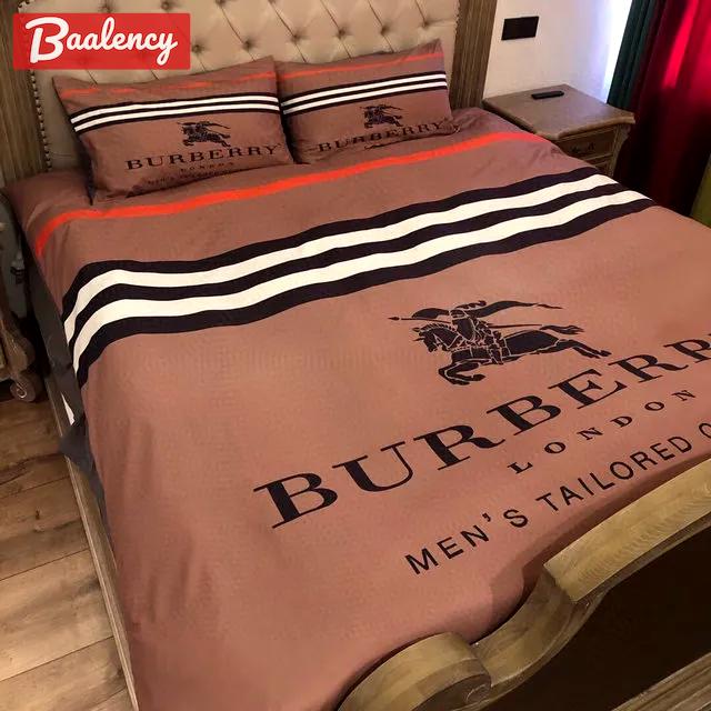 Burberry hot bedding sets 3d printed bedding sets quilt sets duvet cover luxury brand bedding decor bedroom sets best luxury bed sets gift thankgivings and christmas Bedding Sets