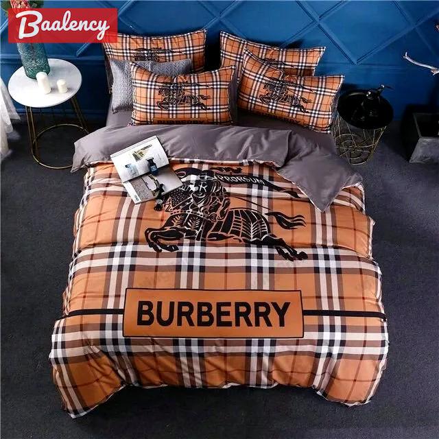 Burberry hot fashion bedding sets quilt sets duvet cover luxury brand bedding decor bedroom sets best luxury bed sets gift thankgivings and christmas Bedding Sets
