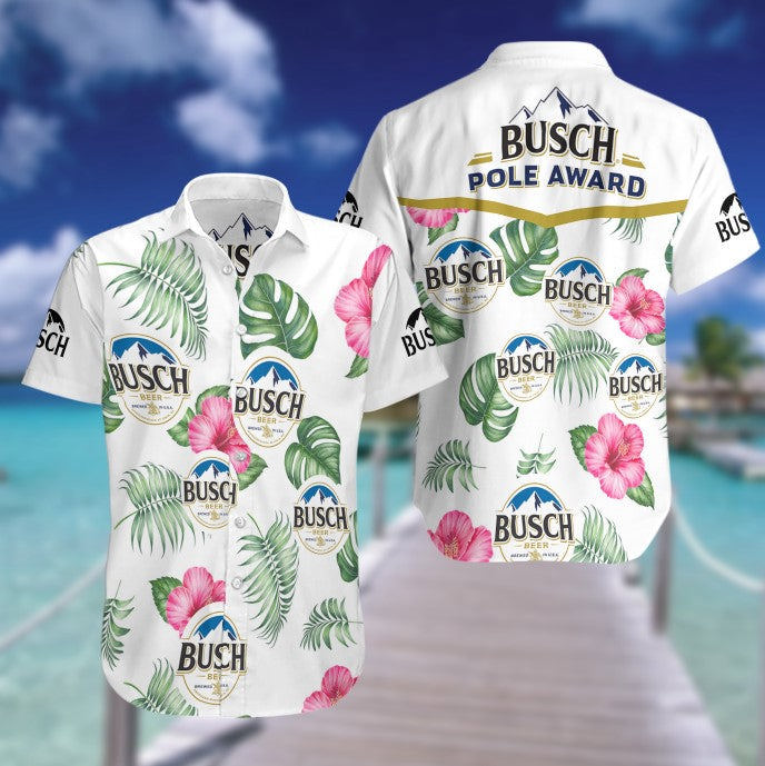 Busch beer hawaiian beach shirt Hawaii Shirt Shorts & Flip Flops