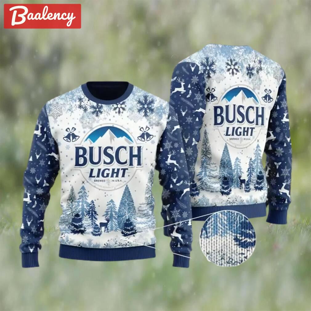 Busch light beer knitted ugly christmas sweater, faux wool sweater, gifts for beer lovers, international beer day, best christmas gifts for 2022 ? prinvity Christmas Ugly Sweater