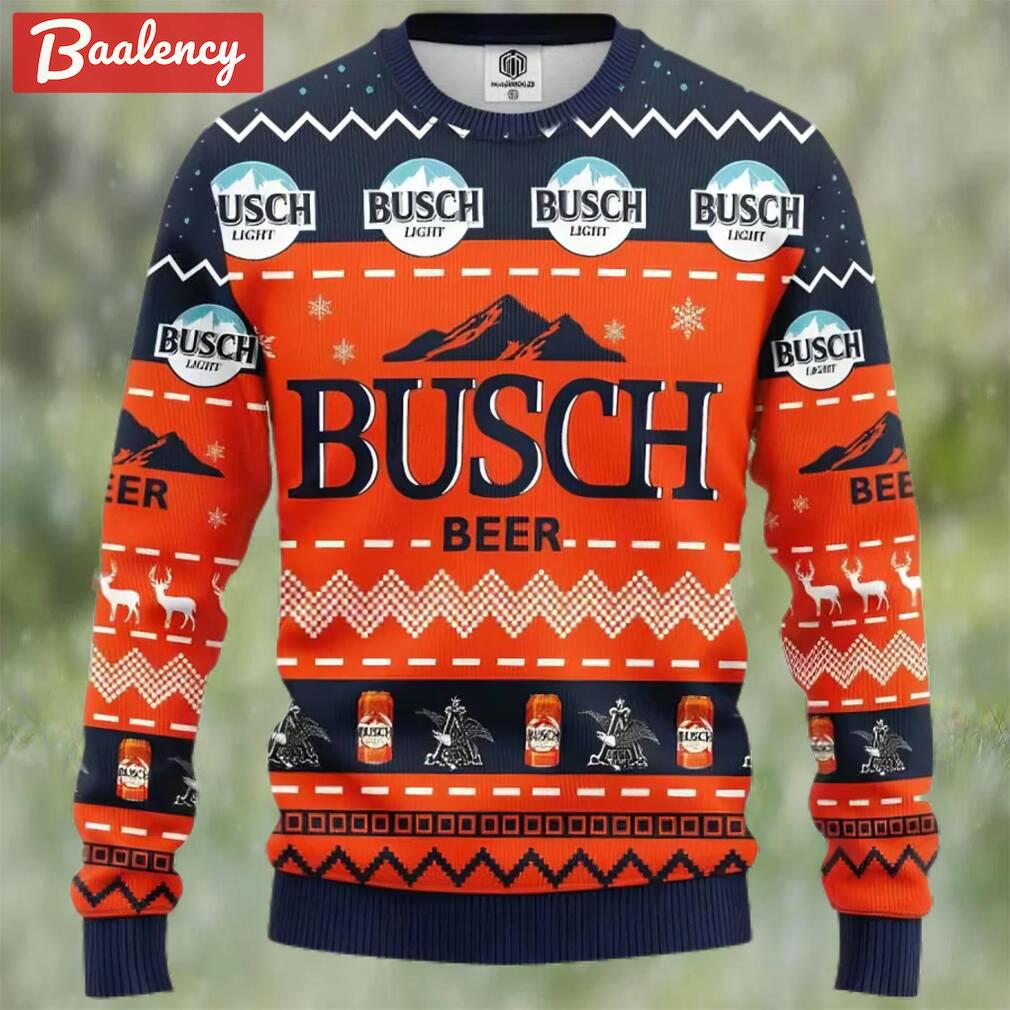 Busch light beer ugly christmas sweater, faux wool sweater, gifts for beer lovers, international beer day, best christmas gifts for 2022 ? prinvity Christmas Ugly Sweater