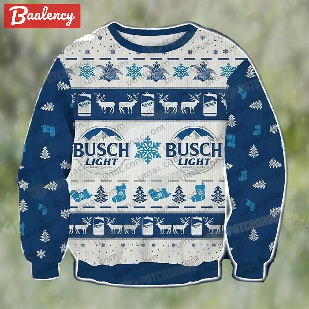 Busch light snow christmas ugly sweater gift for lover Christmas Ugly Sweater
