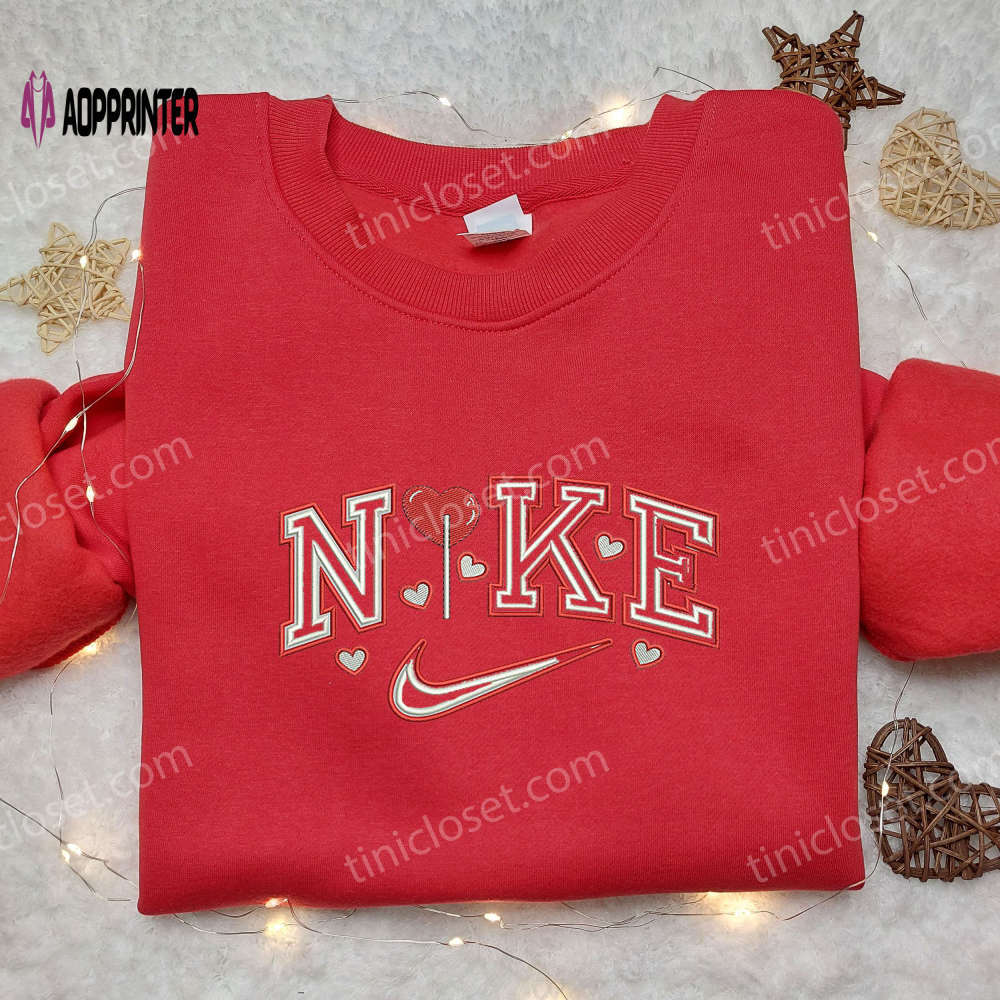Candy love x nike embroidered shirt – perfect valentine s gift! Embroidered Shirt