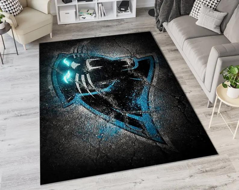 Carolina panthers football nfl carpet rugs living room area rug home decor Rectangle Rug
