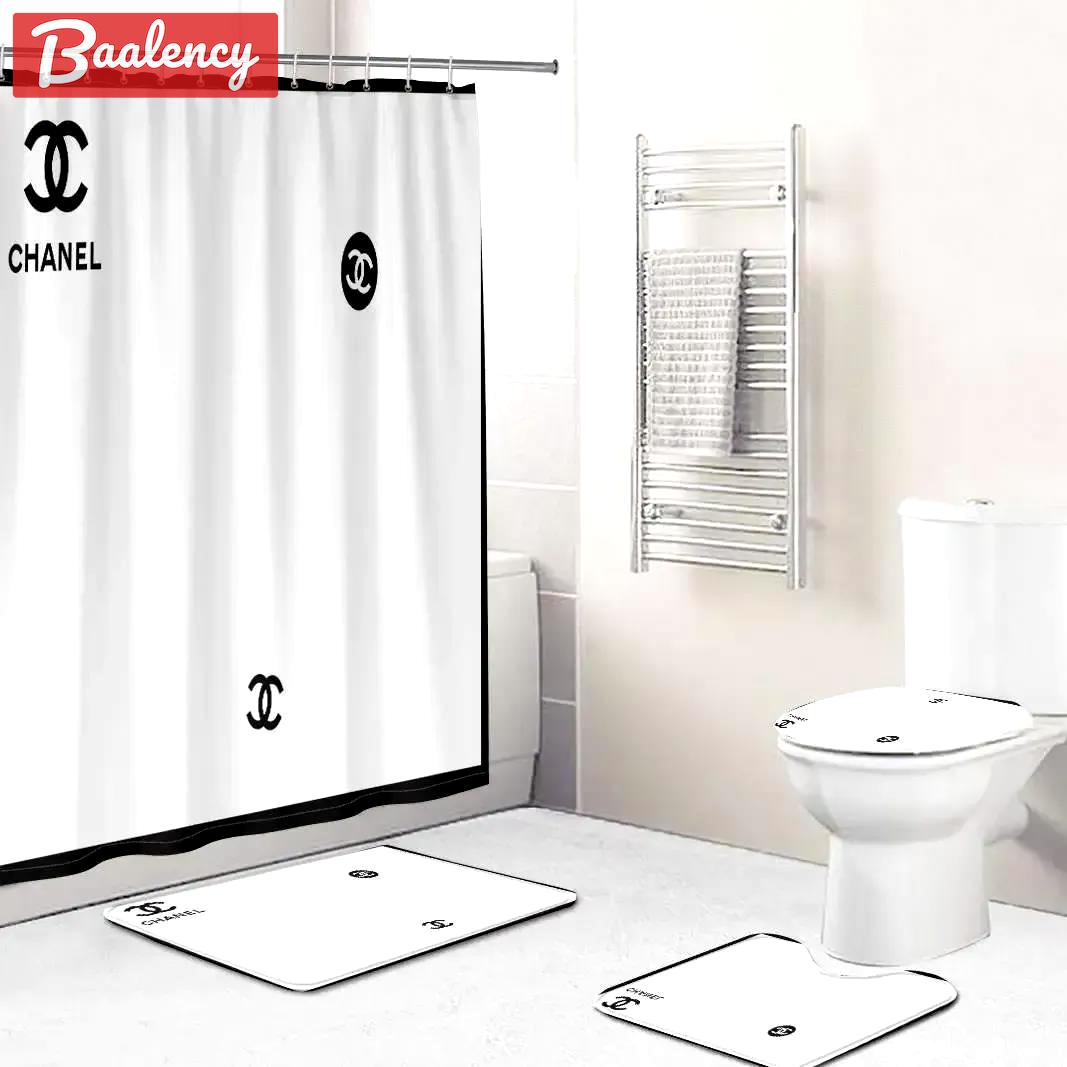 Chanel bath mat bathroom sets luxury fashion brand hypebeast home decor Bathroom Set