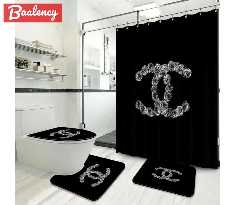Chanel bathroom sets hypebeast home decor bath mat luxury fashion brand Bathroom Set