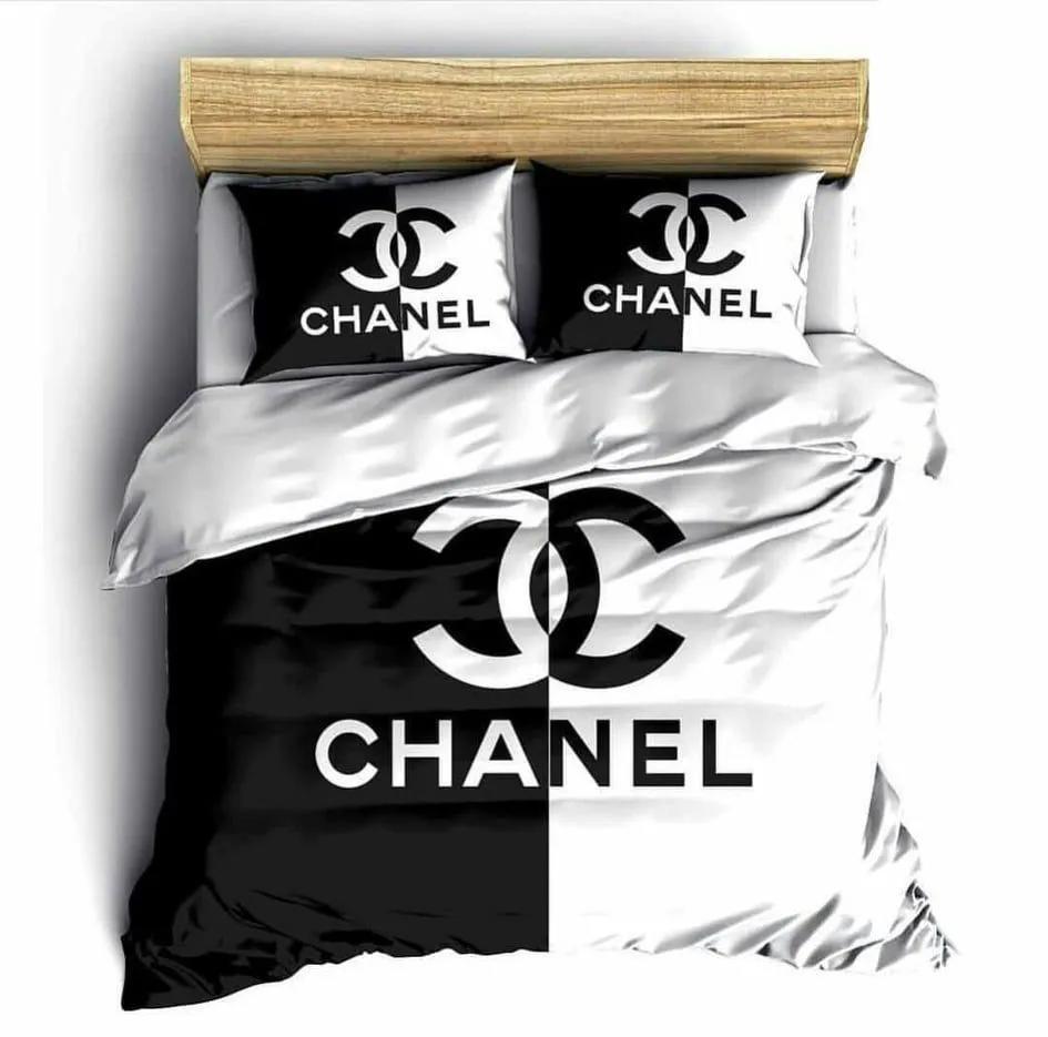 Chanel black white luxury brand high-end bedding set home decorations Bedding Sets