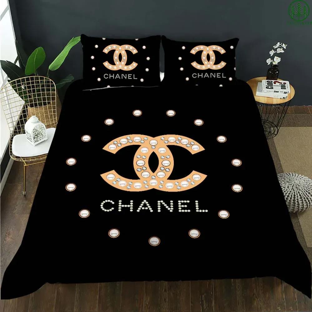 Chanel diamond light luxury brand high-end bedding set decorations for home best luxury bed sets gift Bedding Sets
