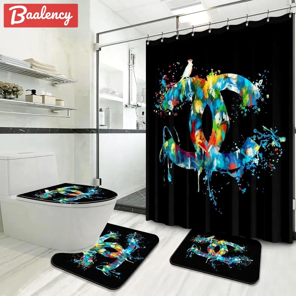 Chanel luxury fashion brand home decor bath mat hypebeast bathroom sets Bathroom Set