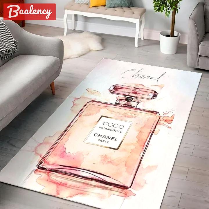 Chanel paris logo type 512. Upgrade Your Living Room with Luxury Home Decor: Area Carpets, Floor Decor, Door Mats, and Hot Gift Items with style a High-End Fashion Brand Rectangle Rug
