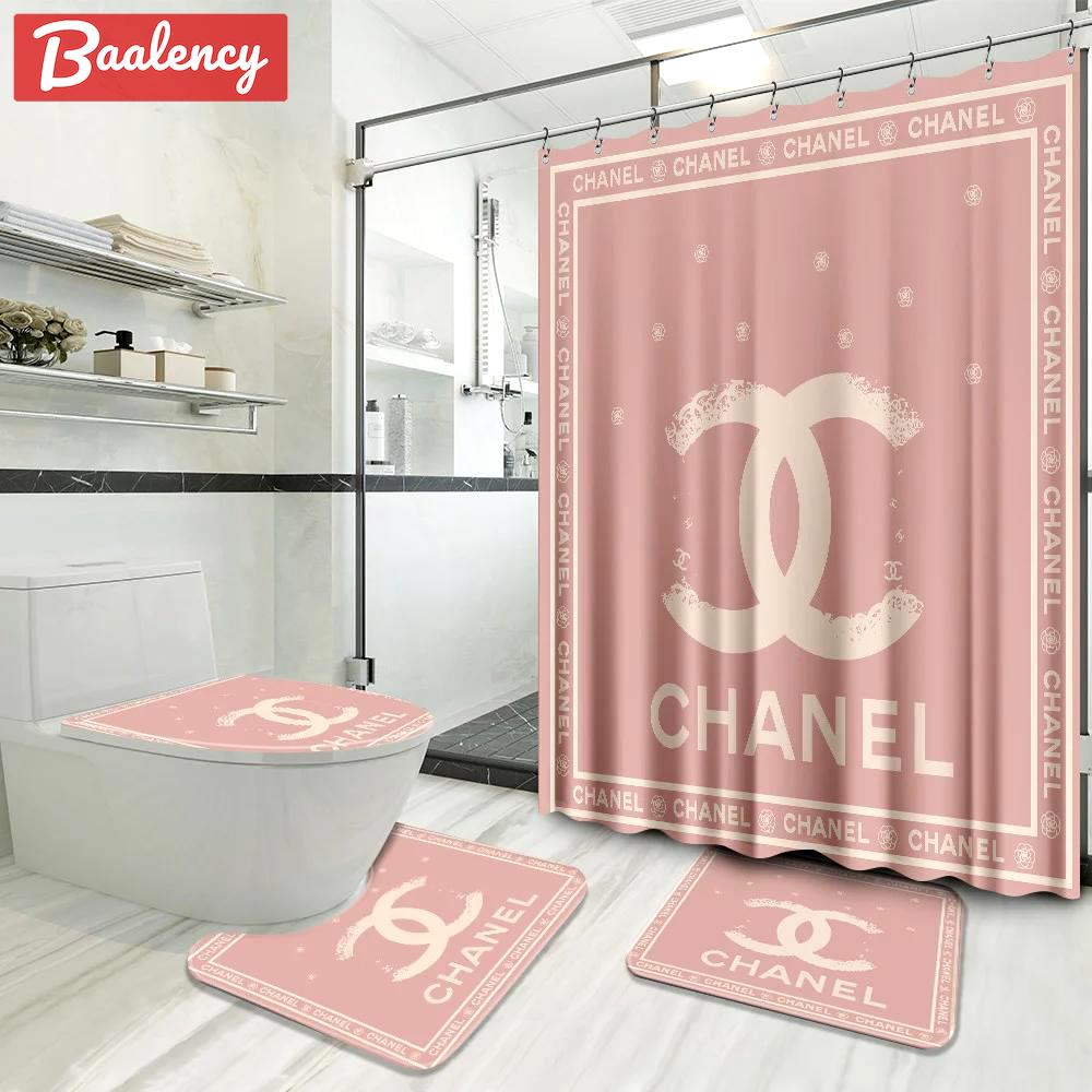 Chanel pinky bath mat home decor bathroom sets hypebeast luxury fashion brand Bathroom Set