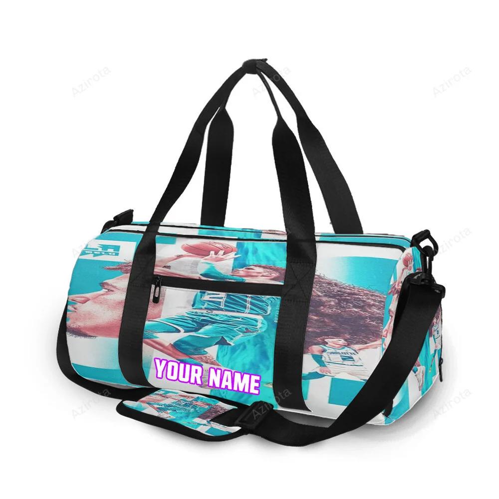 Charlotte hornets lamelo ball2 personalized name travel bag gym bag 1454 Travel Bag