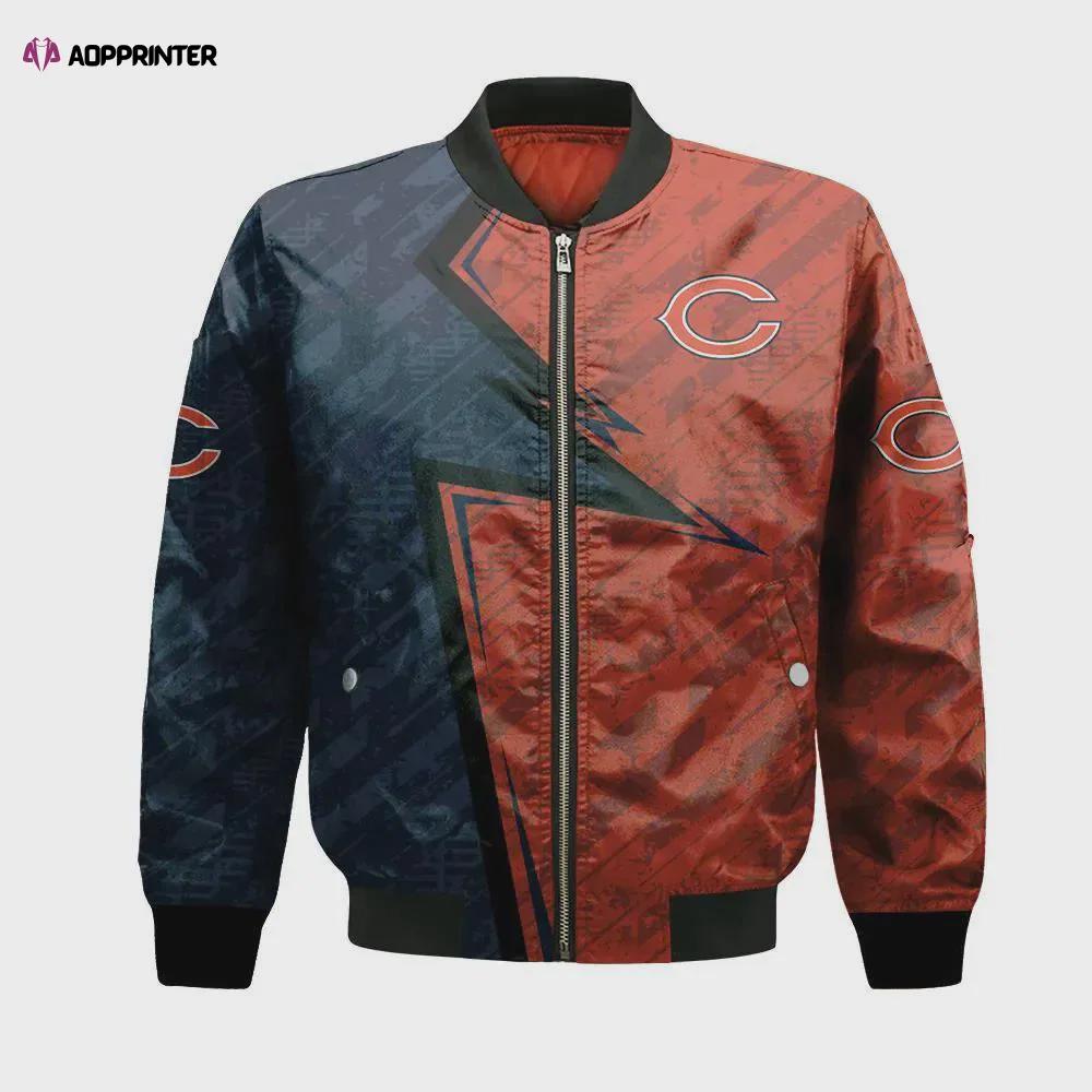 Chicago bears bomber jacket 3d printed abstract pattern sport Bomber Jacket