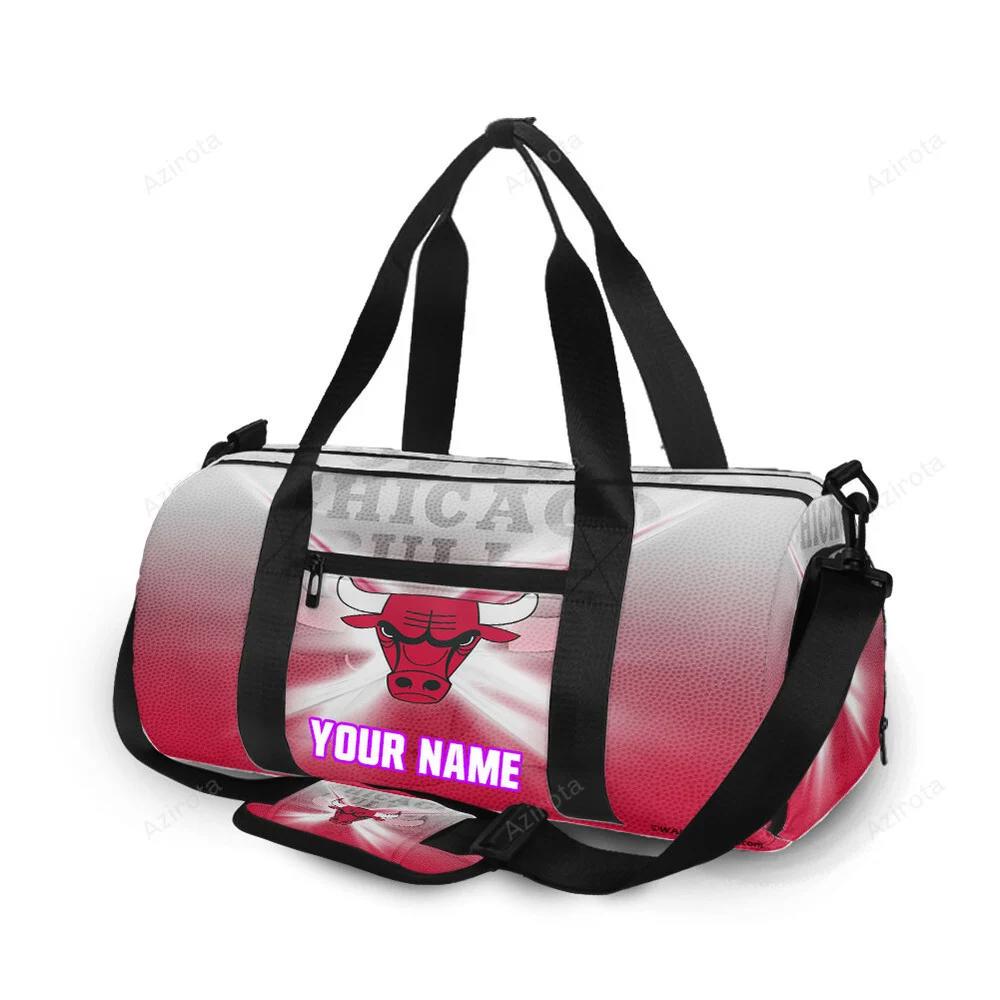 Chicago bulls emblem v5 personalized name travel bag gym bag 117 Travel Bag